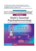 Test Bank Complete&lowbar; Stahl's Essential Psychopharmacology Neuroscientific Basis and Practical Applications 5th Edition&comma;  Stephen M&period; Stahl &lpar;Author&rpar; All Chapters 1-13