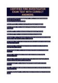 CERTIFIED FIRE INVESTIGATOR EXAM TEST WITH CORRECT ANSWERS&period;