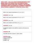 WGU C959 - Discrete Math COMPREHENSIVE TEST &NewLine;BANK PRACTICE EXAM 2026 ACCURATE EXAM &NewLine;APPROVED QUESTIONS AND CORRECT DETAILED &NewLine;ANSWERS WITH RATIONALES &lpar;CORRECT VERIFIED &NewLine;SOLUTIONS&rpar; CURRENTLY UPDATED 2026-2027