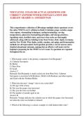 WSET LEVEL 1 EXAM 200 ACTUAL QUESTIONS AND &NewLine;CORRECT ANSWERS WITH RATIONALE LATEST 2026 &NewLine;ALREADY GRADED A&plus; ASSURED PASS &NewLine; &NewLine; &NewLine; &NewLine;This comprehensive collection of 200 unique multiple-choice questions covers &NewLine;the entire WSET Level 1 syllabus in detail&period; 