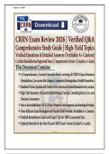 CRRN Exam Review 2026 &vert; Verified Q&A &vert; Graded A&plus;