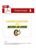 Maternity Exam in RNSG 1517 &lpar;PDF&rpar; &vert; &lpar;2026&rpar; &vert; Nursing Exam Questions &vert; Maternity Nursing