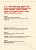 WGU C182 Introduction to IT Final Exam &vert; Comprehensive Test Bank with Actual Exam Questions&comma; Detailed Answers and Rationales &vert; Latest Edition -Updated 2026&sol;2027