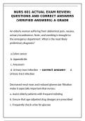 NUR 601 Exam Package Deal&colon; Complete Study Guide&comma; Practice Tests & Verified Q&A for Nursing Theory&comma; Research & Advanced Practice Success