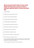 RN Community Health Online Practice 2019 &NewLine;EXAM with Questions and Answers&sol;Plus a &NewLine;Rationale Updated 2026 A&plus;&sol;Instant Download &NewLine;PDF &NewLine;