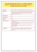 IATA Training Exam and Answers - A&plus; Graded with Expert&NewLine;Solutions - 190 Questions and Answers Already Graded A&plus;&NewLine;Premium Exam Tested And Verified