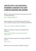 ASME SECTION 91 2026 MECHANICAL&NewLine;ENGINEERING STANDARDS TEST SCRIPT&NewLine;COMPLETE QUESTIONS AND ANSWERS