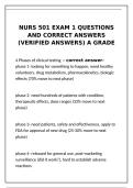 NURS 501 Exam 1 Questions & Verified Answers &vert; Pharmacology & Clinical Testing Nursing Guide&NewLine;&NewLine;