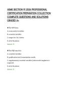 ASME SECTION 91 2026 PROFESSIONAL&NewLine;CERTIFICATION PREPARATION COLLECTION&NewLine;COMPLETE QUESTIONS AND SOLUTIONS&NewLine;GRADED A&plus;