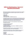 NURS 112&colon; NCLEX Questions - Taylor Ch 31 Exam With Correct Answers