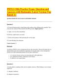 PHTLS 10th Practice Exam Question and Answers with Rationales Latest Version Top Rated A&plus;