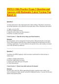 PHTLS 10th Practice Exam 2 Question and Answers with Rationales Latest Version Top Rated A&plus;