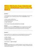 PHTLS 10th Practice Exam 4 Question and Answers with Rationales Latest Version Top Rated A&plus;