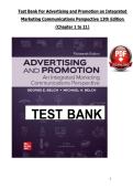 Test Bank For Advertising and Promotion an Integrated &NewLine;Marketing Communications Perspective 13th Edition &NewLine;&lpar;Chapter 1 to 21&rpar; 