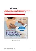 &NewLine;TEST BANK FOR BATES' GUIDE TO PHYSICAL EXAMINATION AND HISTORY TAKING&lpar;LIPPINCOTT CONNECT&rpar;13TH EDITION BY BICKLEY ALL CHAPTERS COMPLETE NEWEST EDITION 2026