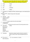 ASP Training Course Test with all Correct & 100&percnt; Verified Answers &vert;Actual Complete Exam &vert;Already Graded A&plus;