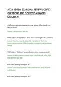 ATCN REVIEW 2026 EXAM REVIEW SOLVED&NewLine;QUESTIONS AND CORRECT ANSWERS&NewLine;GRADED A&plus;