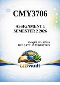 CMY3706 Assignment 1 Semester 2 Due 18 August 2026