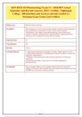 BSN HESI 315 Pharmacology Exam V1 - 2026&sol;2027 Actual&NewLine;Questions with Revised Answers&comma; 100&percnt; Verified - Nightingale&NewLine;College - 200 Questions and Answers Already Graded A&plus;&NewLine;Premium Exam Tested And Verified&NewLine;