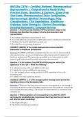 NAPSRx CNPR &ndash; Certified National Pharmaceutical Representative &vert; Comprehensive Study Guide&comma; Practice Exam&comma; Questions & Answers&comma; Exam Prep Test Bank&comma; Pharmaceutical Sales Certification&comma; Pharmacology&comma; Medical Terminology&comma; Drug Classifications&comma; FDA Regulatio
