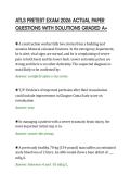 ATLS PRETEST EXAM 2026 ACTUAL PAPER&NewLine;QUESTIONS WITH SOLUTIONS GRADED A&plus;&NewLine;