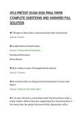 ATLS PRETEST EXAM 2026 FINAL PAPER&NewLine;COMPLETE QUESTIONS AND ANSWERS FULL&NewLine;SOLUTION