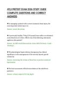 ATLS PRETEST EXAM 2026 STUDY GUIDE&NewLine;COMPLETE QUESTIONS AND CORRECT&NewLine;ANSWERS
