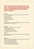 WGU C483 Principles of Management OA Exam 2026 - Complete Practice Questions with Verified Answers and Detailed Rationales &vert; Brand New Update - Graded A&plus;