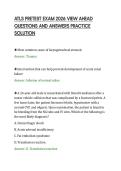 ATLS PRETEST EXAM 2026 VIEW AHEAD&NewLine;QUESTIONS AND ANSWERS PRACTICE&NewLine;SOLUTION&NewLine;