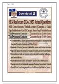 FES Real exam 2026&sol;2027 Actual Questions&NewLine;With Correct Answers &lpar;Verified Answers&rpar;&NewLine;&vert;&vert;Complete A&plus; Guide