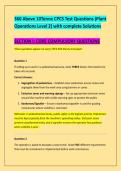 360 Above 10Tonne CPCS Test Questions &lpar;Plant &NewLine;Operations Level 2&rpar; with complete Solutions 