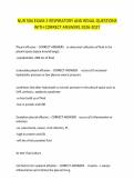 NUR 504 EXAM 2 RESPIRATORY AND RENAL QUESTIONS&NewLine;WITH CORRECT ANSWERS 2026-2027