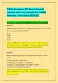 A-35 Air Compressor COF Exam &vert; Complete &NewLine;Questions with Correct Answers and Detailed &NewLine;Rationales - Latest Update 2026&sol;2027