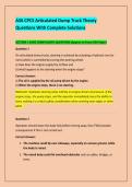 A56 CPCS Articulated Dump Truck Theory &NewLine;Questions With Complete Solutions