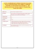 ATI PN COMPREHENSIVE PREDICTOR EXIT EXAM 2026&NewLine;NGN&sol;&sol;&sol;&sol; WITH QUESTIONS AND CORRECT VERIFIED&NewLine;ANSWERS&period; GUARANTEED PASS &sol;GRADED A&plus; - 200&NewLine;Questions and Answers Already Graded A&plus; Premium Exam&NewLine;Tested And Verified&NewLine;