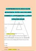 COMPREHENSIVE HESI MATH &NewLine;QUESTIONS  WITH  SOLVED 100&percnt; &NewLine;CORRECT ANSWERWERS&period; LATEST &NewLine;UPDATED EXAM &NewLine;