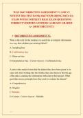 WGU D467 OBJECTIVE ASSESSMENT V1 AND V2 &NewLine;NEWEST 2026 TEST BANK&vert; D467 EXPLORING DATA OA &NewLine;EXAM WITH COMPLETE REAL EXAM QUESTIONS &NewLine;CORRECT VERIFIED ANSWERS&sol; ALREADY GRADED &NewLine;A&plus; &lpar;MOST RECENT&excl;&excl;&rpar; 
