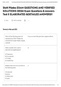 Stott Pilates EXAM QUESTIONS AND VERIFIED SOLUTIONS &vert;2026&vert; Exam Questions & Answers Test &vert;&vert; ELABORATED &DETAILED ANSWERS&excl;&excl;&NewLine;&NewLine;