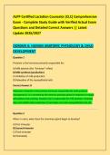 ALPP Certified Lactation Counselor &lpar;CLC&rpar; Comprehensive &NewLine;Exam - Complete Study Guide with Verified Actual Exam &NewLine;Questions and Detailed Correct Answers &vert;&vert; Latest &NewLine;Update 2026&sol;2027