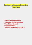 Engineering Graphics Essentials Exam Questions & Answers &vert; Verified Answers &vert; Latest 2026-2027 PDF