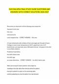NUR 504 APEA FINAL STUDY GUIDE QUESTIONS AND&NewLine;ANSWERS WITH CORRECT SOLUTIONS 2026-2027