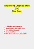 Engineering Graphics Comprehensive Exam Questions & Answers &lpar;Exams 1&ndash;5 & 7&ndash;8&rpar; &vert; Verified Answers &vert; 2026-2027 PDF