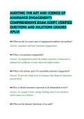 AUDITING THE ART AND SCIENCE OF&NewLine;ASSURANCE ENGAGEMENTS&NewLine;COMPREHENSIVE EXAM SCRIPT VERIFIED&NewLine;QUESTIONS AND SOLUTIONS GRADED&NewLine;APLUS&NewLine;
