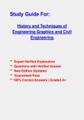 Engineering Graphics & Civil Engineering Practice Exam Questions & Verified Answers &vert; History & Techniques &vert; Latest 2026-2027 PDF