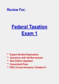 Federal Taxation Exam 1 Questions & Answers &vert; Complete Practice Test &vert; Updated 2026 Study Guide