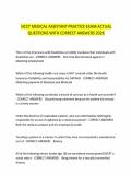 NCCT MEDICAL ASSISTANT PRACTICE EXAM ACTUAL&NewLine;QUESTIONS WITH CORRECT ANSWERS 2026