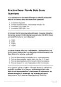 Florida Real Estate License Exam Practice Test 2&colon; 100 Questions with Verified Answers and Explanations Graded A&plus; LATEST