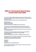 RNRS 117- The Concept Of Stress & Coping &lpar;Pearson&rpar; Exam Latest Update