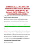NURS 5130 Exam 1 V2 &vert; NURS 5130 &NewLine;Comprehensive Assessment &ndash; Pediatric &NewLine;Assessment Lab &vert; Actual Q&A with &NewLine;Rationale &lpar;NURS5130 Exam 1&rpar; &vert; The &NewLine;University of Texas at Arlington 