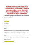 NURS 5130 Exam 2 V1 &vert; NURS 5130 &NewLine;Comprehensive Assessment &ndash; Pediatric &NewLine;Assessment Lab &vert; Actual Q&A with &NewLine;Rationale &lpar;NURS5130 Exam 2&rpar; &vert; The &NewLine;University of Texas at Arlington 